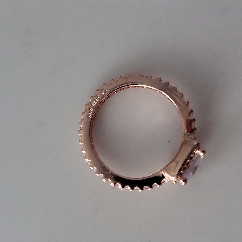 Pandora hp rose gold square swarsowski ring gold plated gorgeous new bagged… - Picture 3 of 5